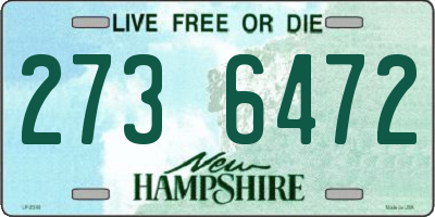 NH license plate 2736472