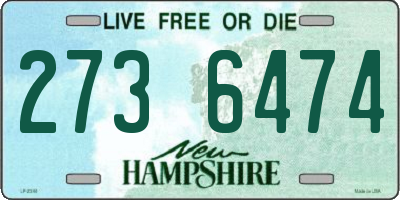 NH license plate 2736474