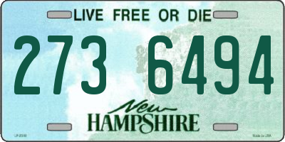 NH license plate 2736494