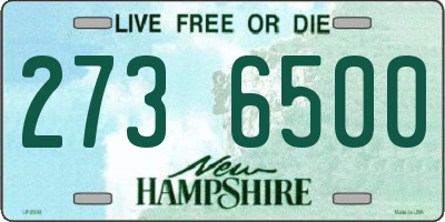 NH license plate 2736500