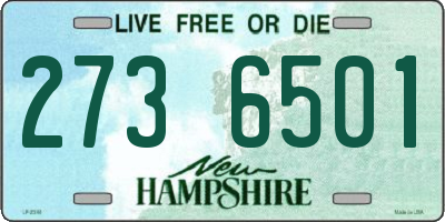 NH license plate 2736501