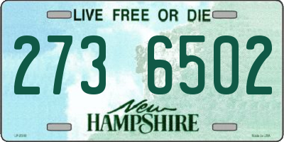 NH license plate 2736502