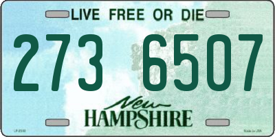 NH license plate 2736507