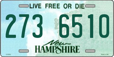 NH license plate 2736510