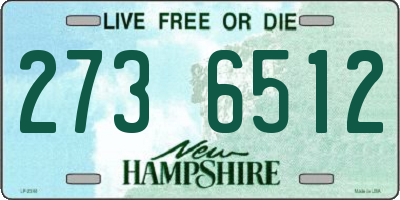 NH license plate 2736512