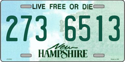 NH license plate 2736513