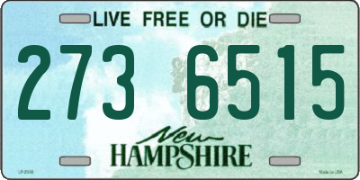 NH license plate 2736515