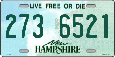 NH license plate 2736521