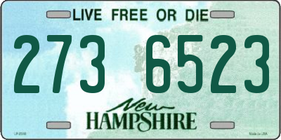 NH license plate 2736523