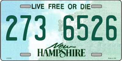 NH license plate 2736526