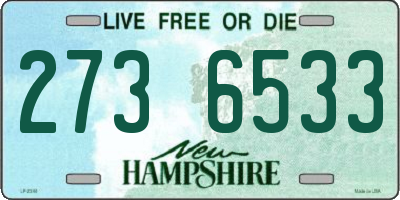 NH license plate 2736533