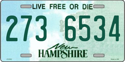 NH license plate 2736534