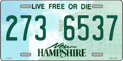 NH license plate 2736537