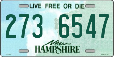 NH license plate 2736547