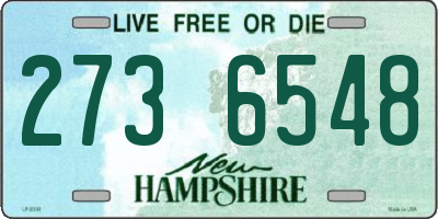 NH license plate 2736548