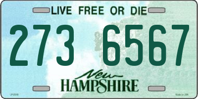 NH license plate 2736567