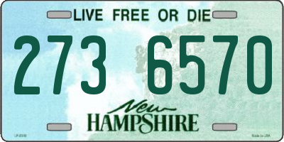 NH license plate 2736570