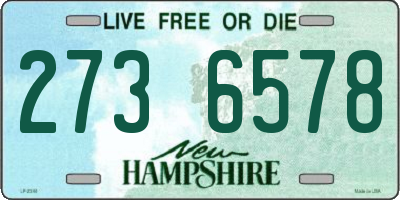 NH license plate 2736578