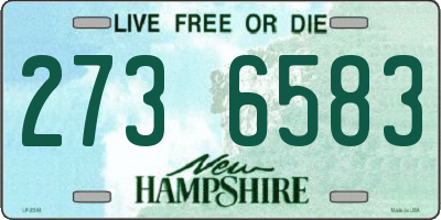 NH license plate 2736583
