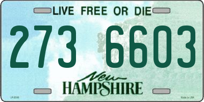NH license plate 2736603
