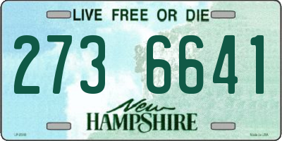 NH license plate 2736641