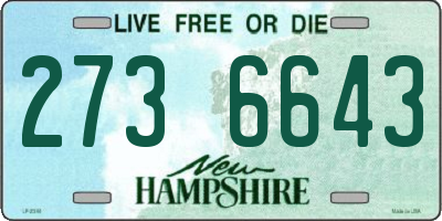 NH license plate 2736643