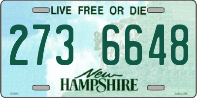 NH license plate 2736648