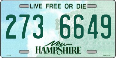 NH license plate 2736649