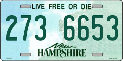 NH license plate 2736653