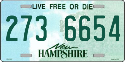 NH license plate 2736654
