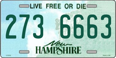 NH license plate 2736663