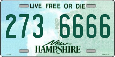 NH license plate 2736666