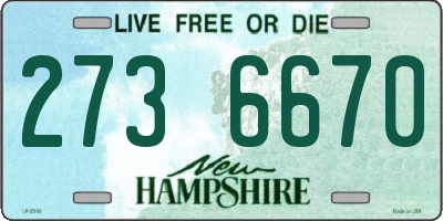 NH license plate 2736670