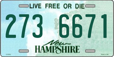 NH license plate 2736671