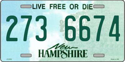 NH license plate 2736674