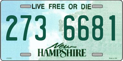 NH license plate 2736681
