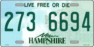 NH license plate 2736694