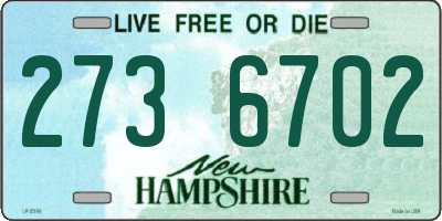 NH license plate 2736702