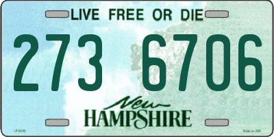 NH license plate 2736706