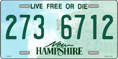 NH license plate 2736712