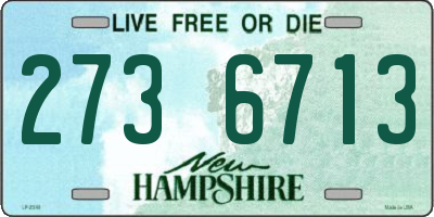 NH license plate 2736713