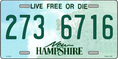 NH license plate 2736716