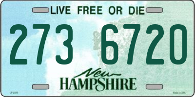 NH license plate 2736720