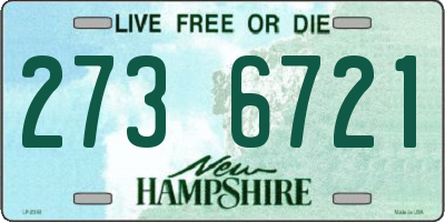 NH license plate 2736721