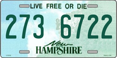 NH license plate 2736722