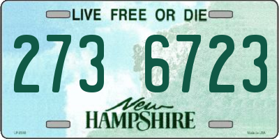 NH license plate 2736723