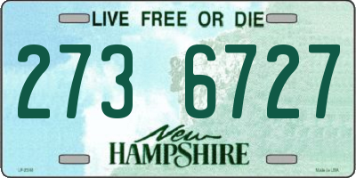 NH license plate 2736727