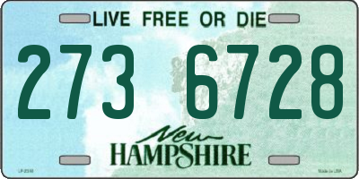 NH license plate 2736728