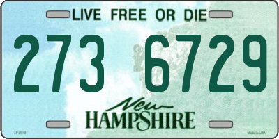 NH license plate 2736729