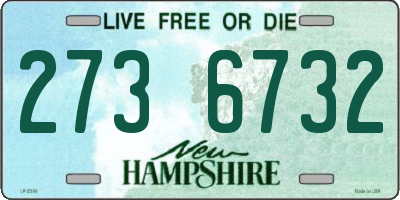 NH license plate 2736732